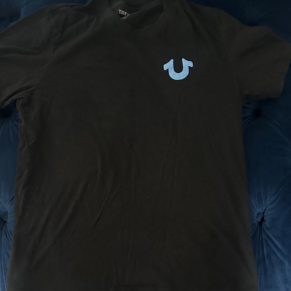 True Religion Black Tee with White Logo - Picture 1 of 3